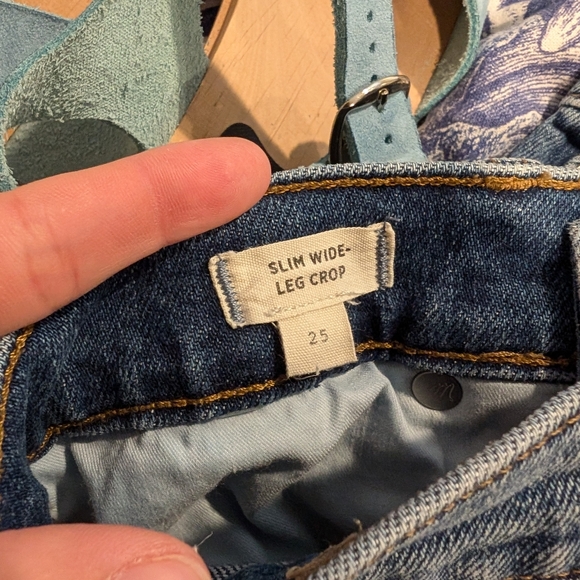 Madewell Slim Wide Leg Crop Jean Sizes 25 - Picture 3 of 3
